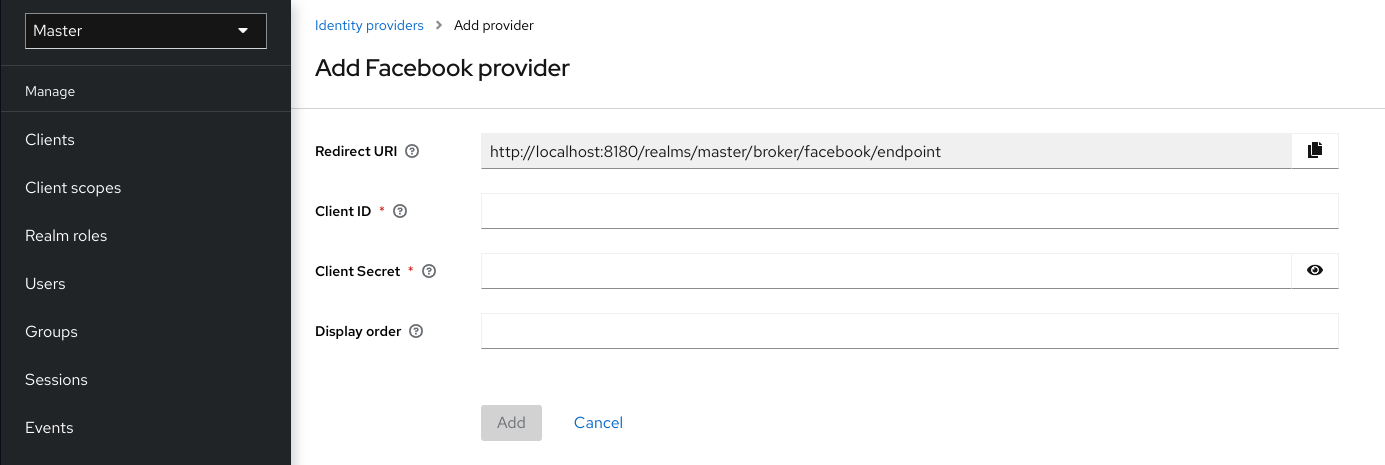 Add Identity Provider