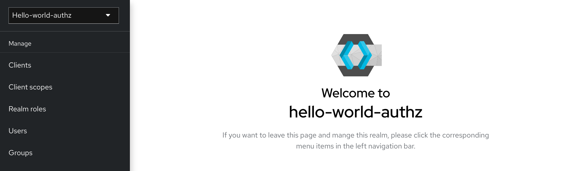 Realm hello-world-authz