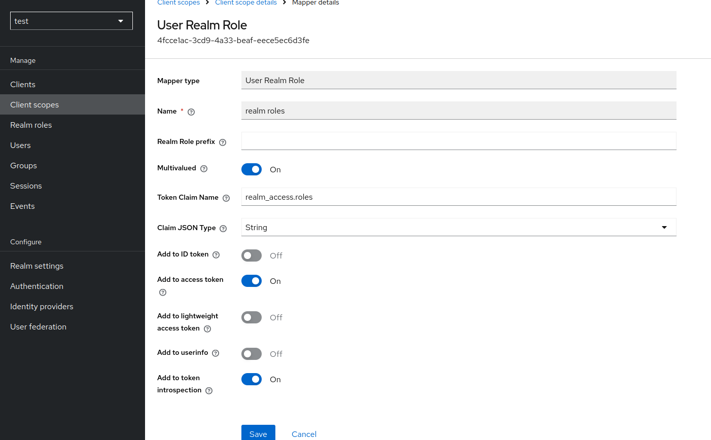 mapper oidc realm roles