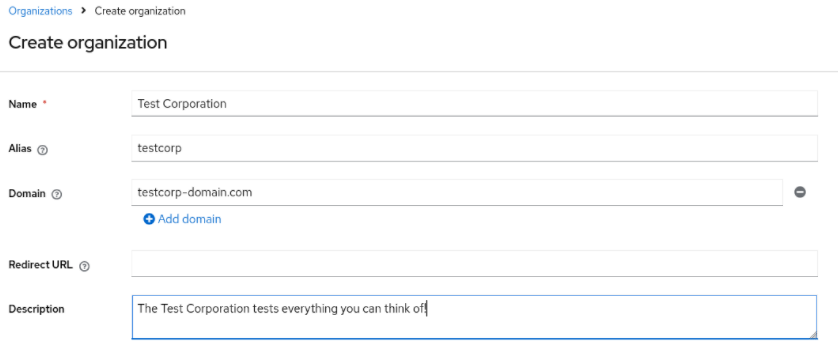 Creating organization