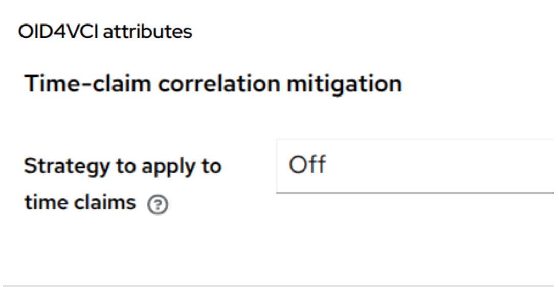 Time Claim Correlation Mitigation settings