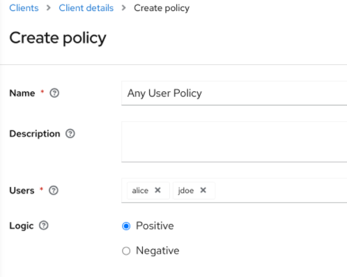 Add User Policy