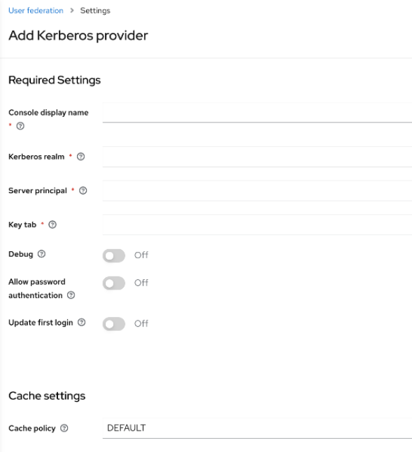 Kerberos User Storage Provider