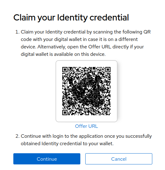 Lissi wallet credential offer