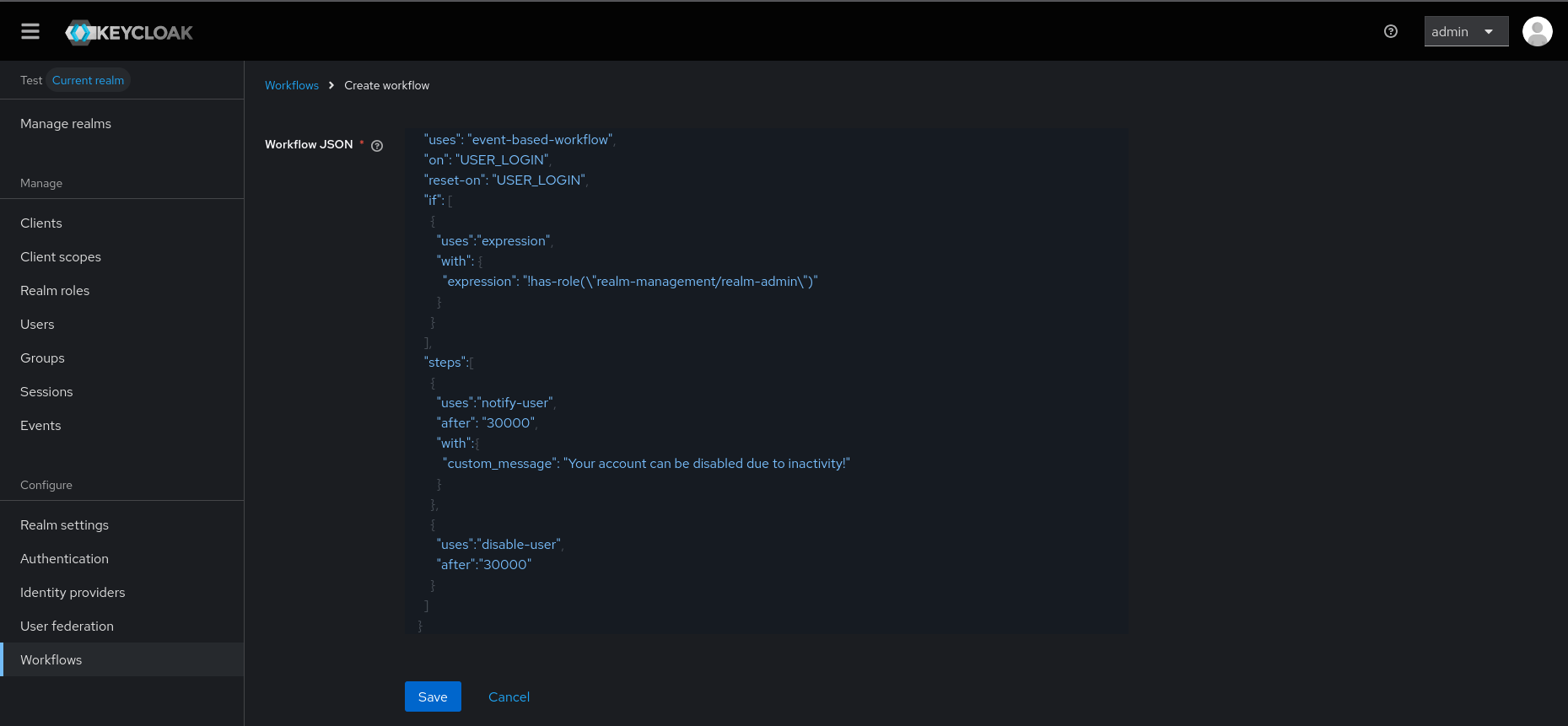 Creating a workflow